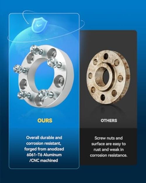6×5.5 2″ Lugs Fit for 6×5.5 -108mm -M14x1.5 -2″ thick -4pcs 1 Wheel Spacer