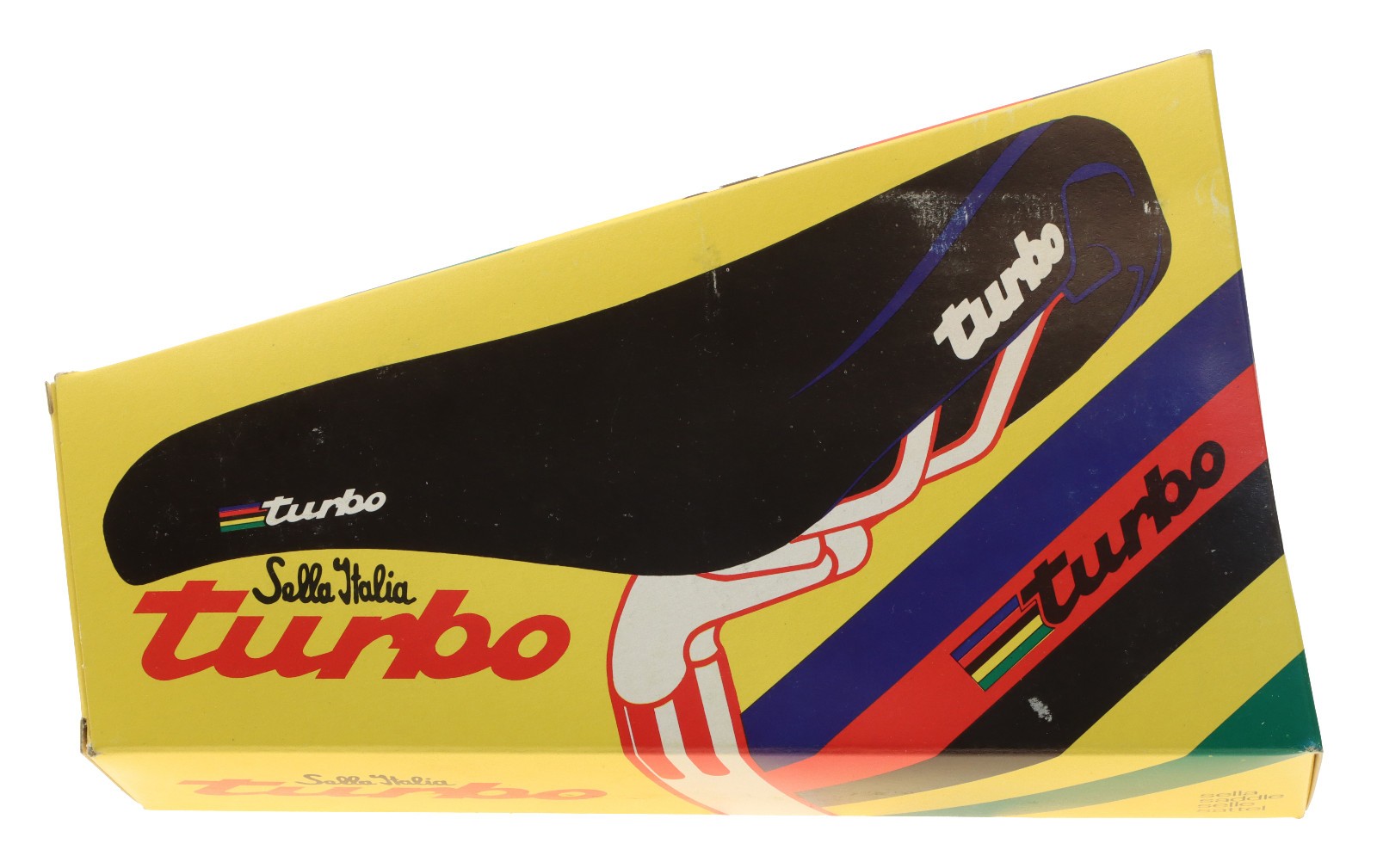Selle Italia Turbo Saddle Steel Rails Original 90s Perforated Yellow NIB NOS NEW