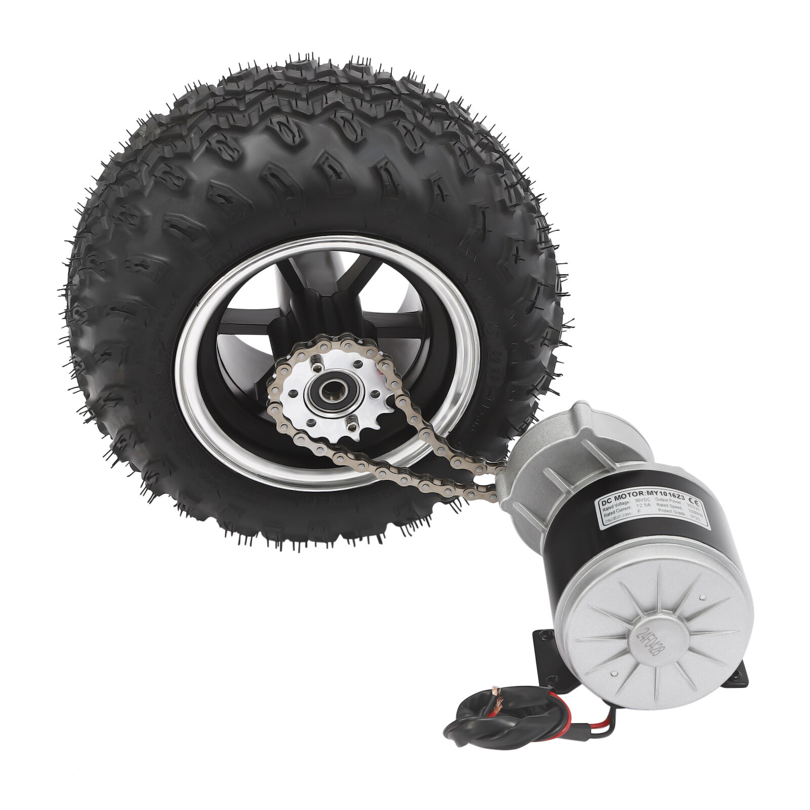10″ Complet Motor Conversion Kit 36V 350W Double Wheel for Electric Cart Scooter