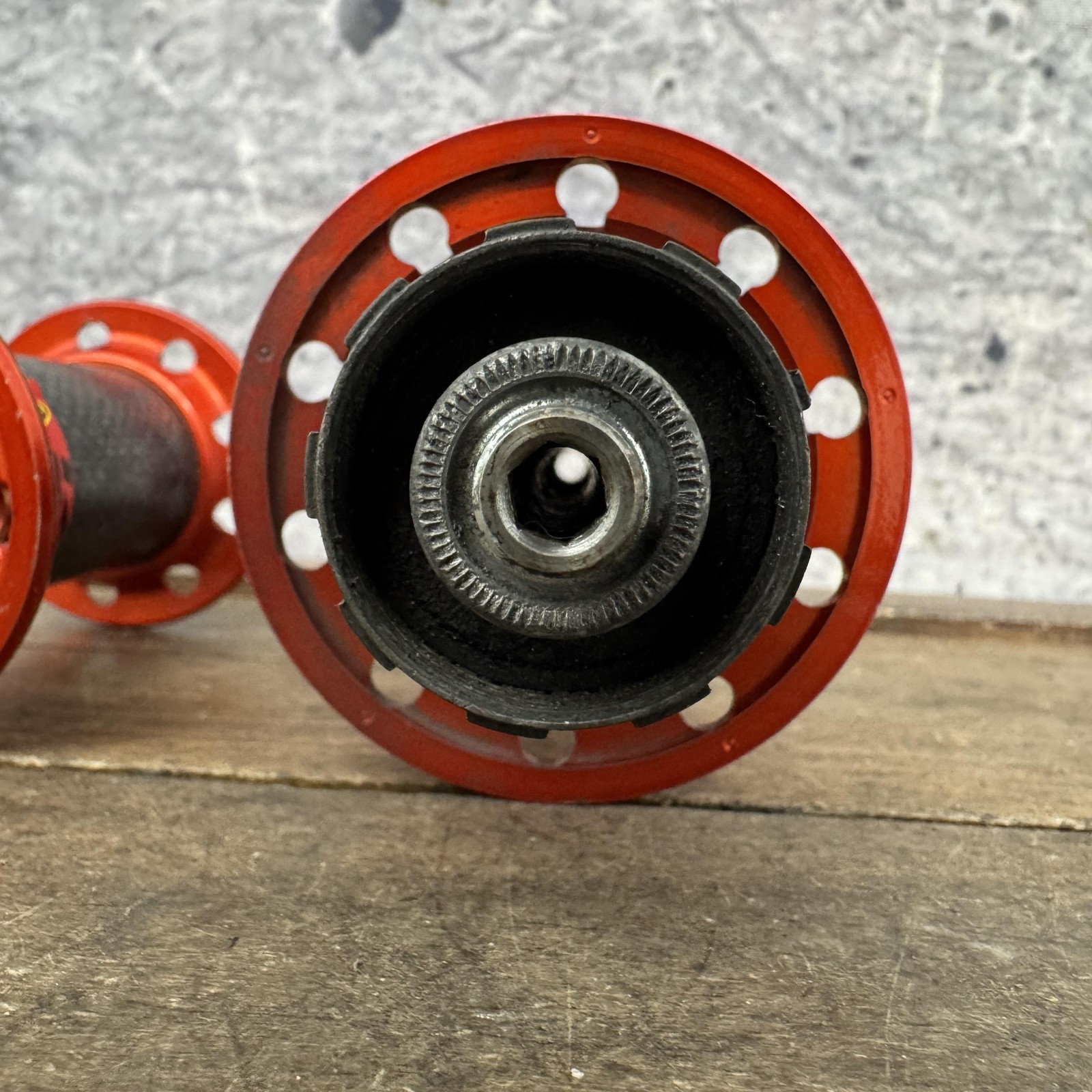Mavic Ksyrium Superlight Front Rear Hubs 20H Red Carbon QR Shimano 130mm 8s 9s