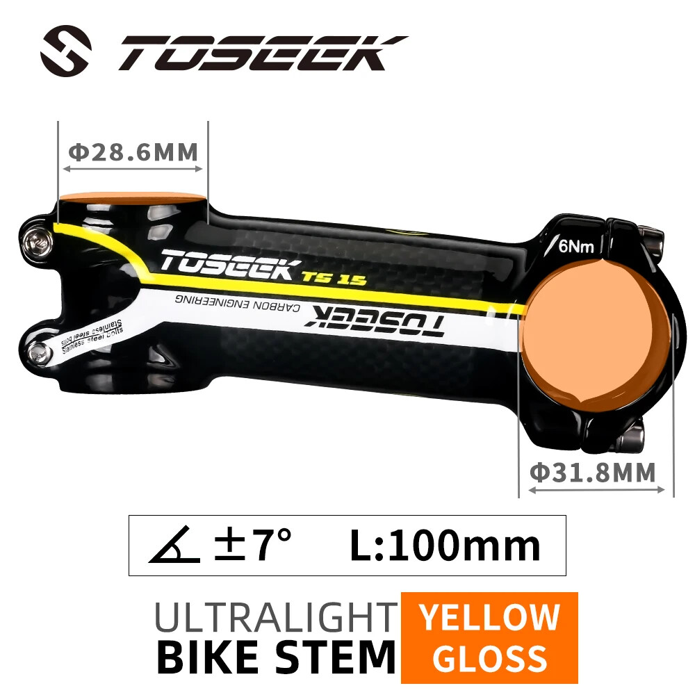 Carbon Stem 70/90/100mm Bike Power Handlebar Stem 7 Degree 31.8mm MTB Bike Stem