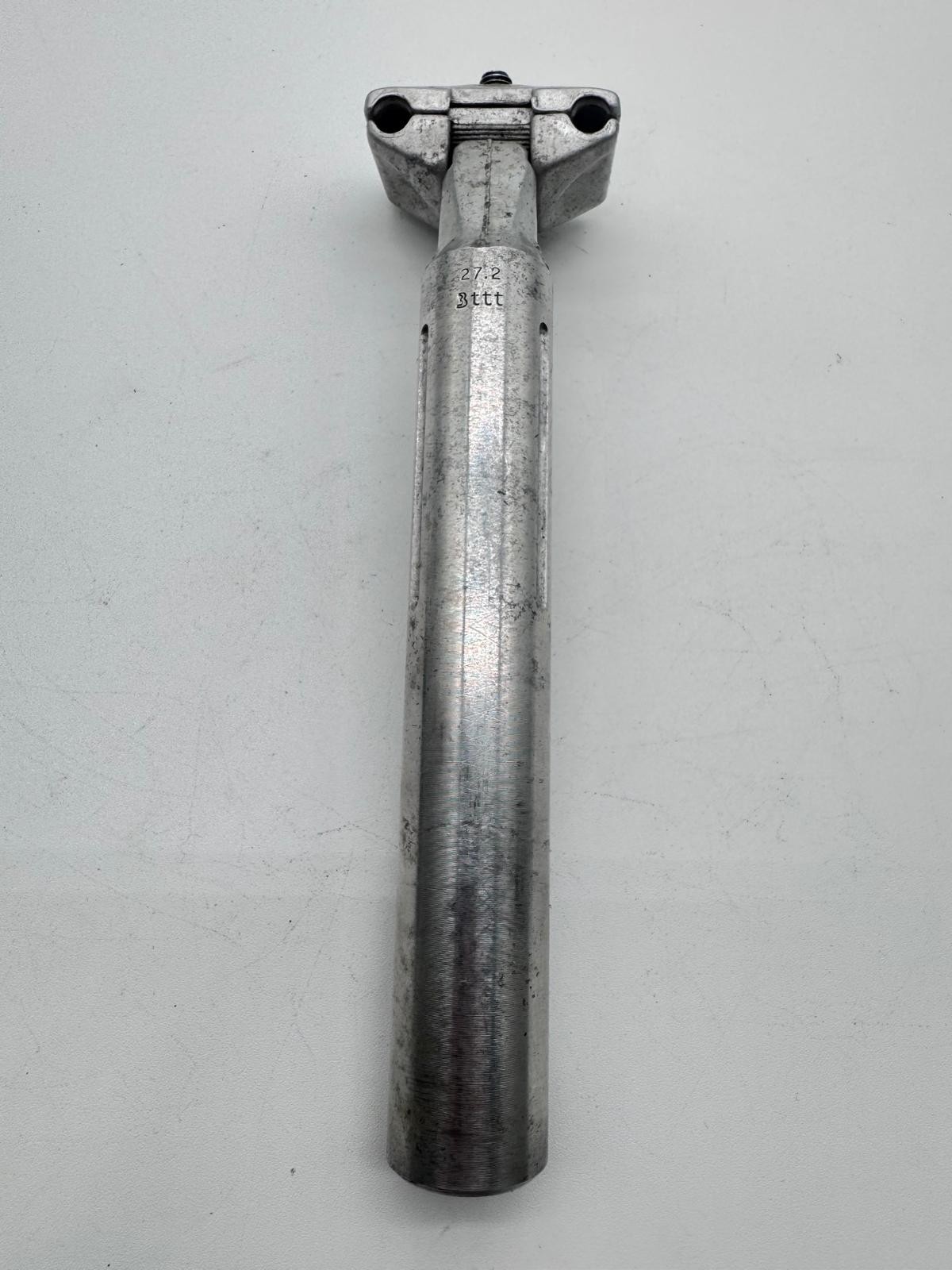 3ttt Criterium Fluted Seatpost 27.2mm Silver Micro Adjust 200mm Made in Italy