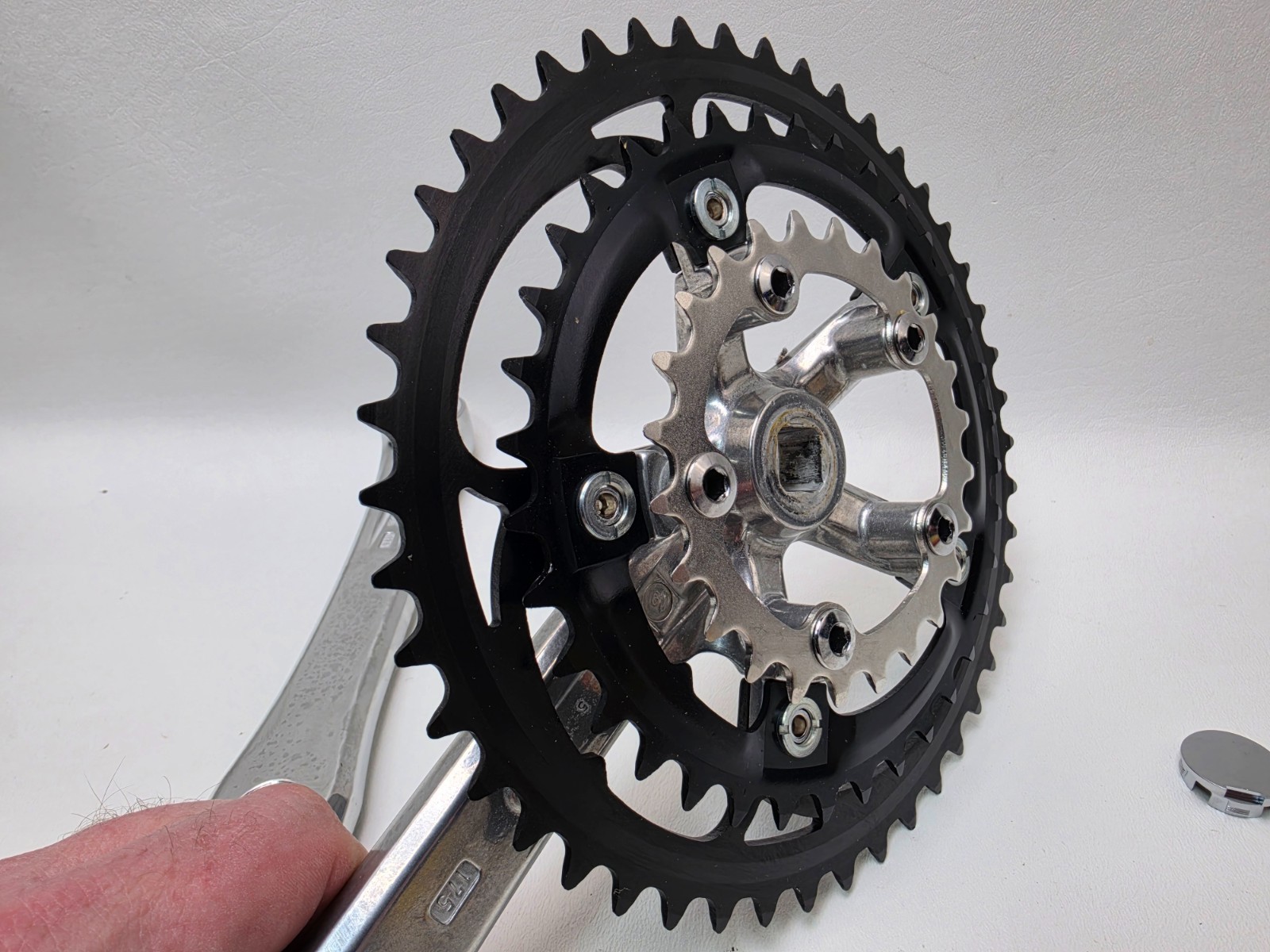 Suntour XC LTD Square Taper Mountain Bike Crankset 175 46/36/24T Cranks CLEAN!