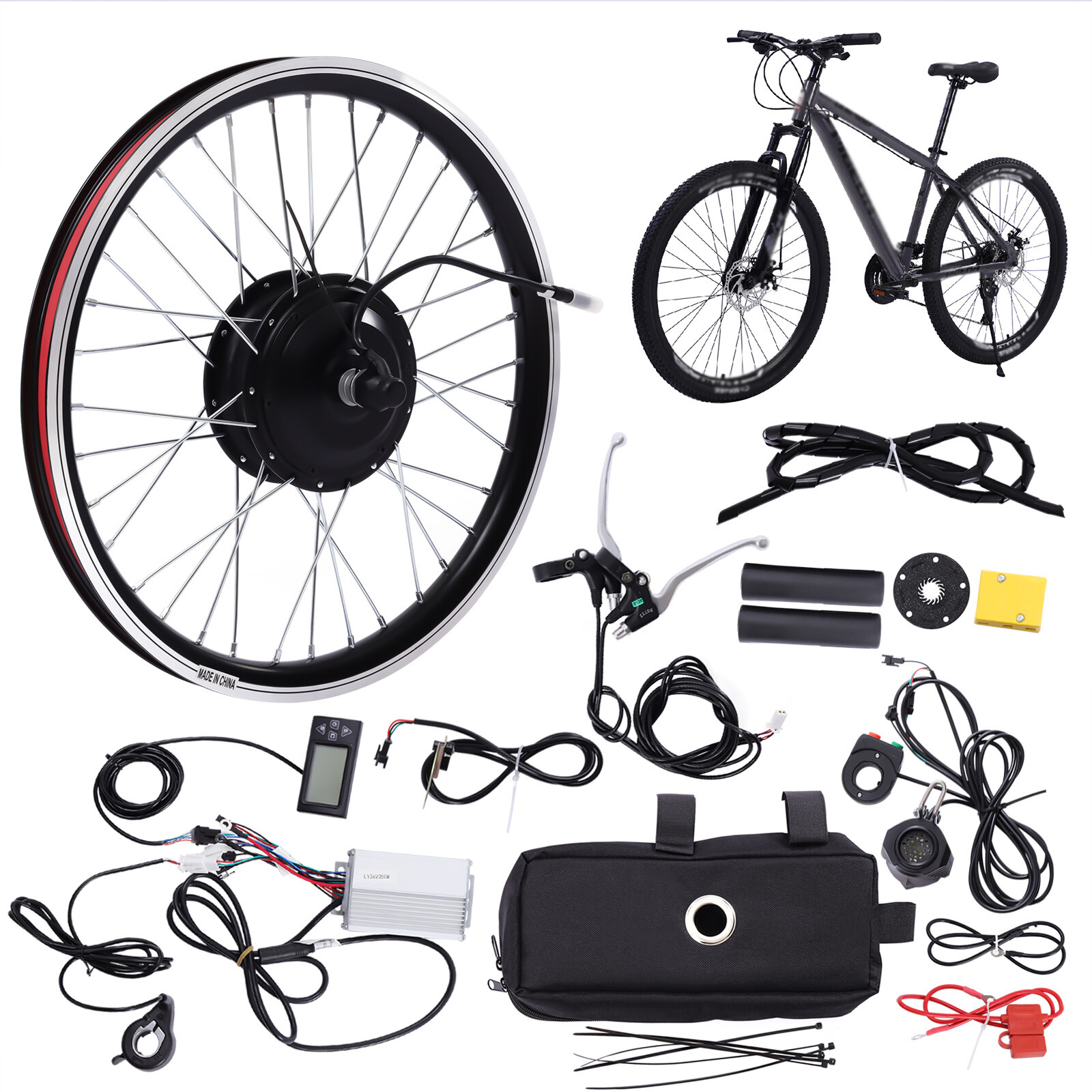 36V 20 Front Wheel Electric Bicycle Hub Motor Conversion Kit 350W E Bike
