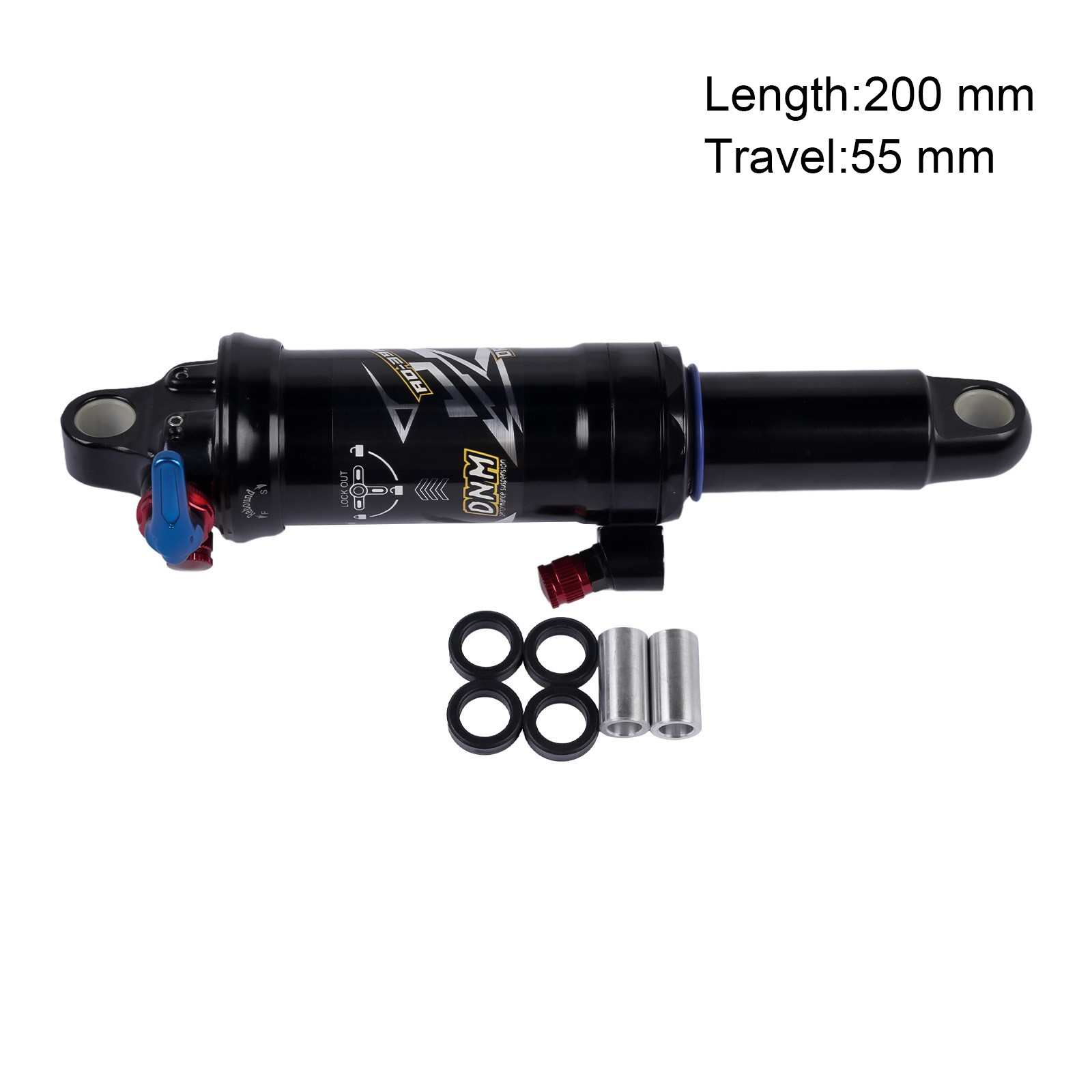 Mountain Bike Air Rear Shock Absorber 165/190/200mm AOY39RC Lockout for MTB/CITY