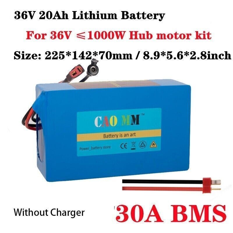 36V Ebike Battery 20Ah Electric Bike Lithium Battery Pack for Bicycle Scooter
