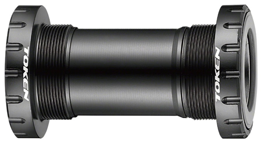 Token BB386BSA Threaded Bottom Bracket – English, BB386, Black