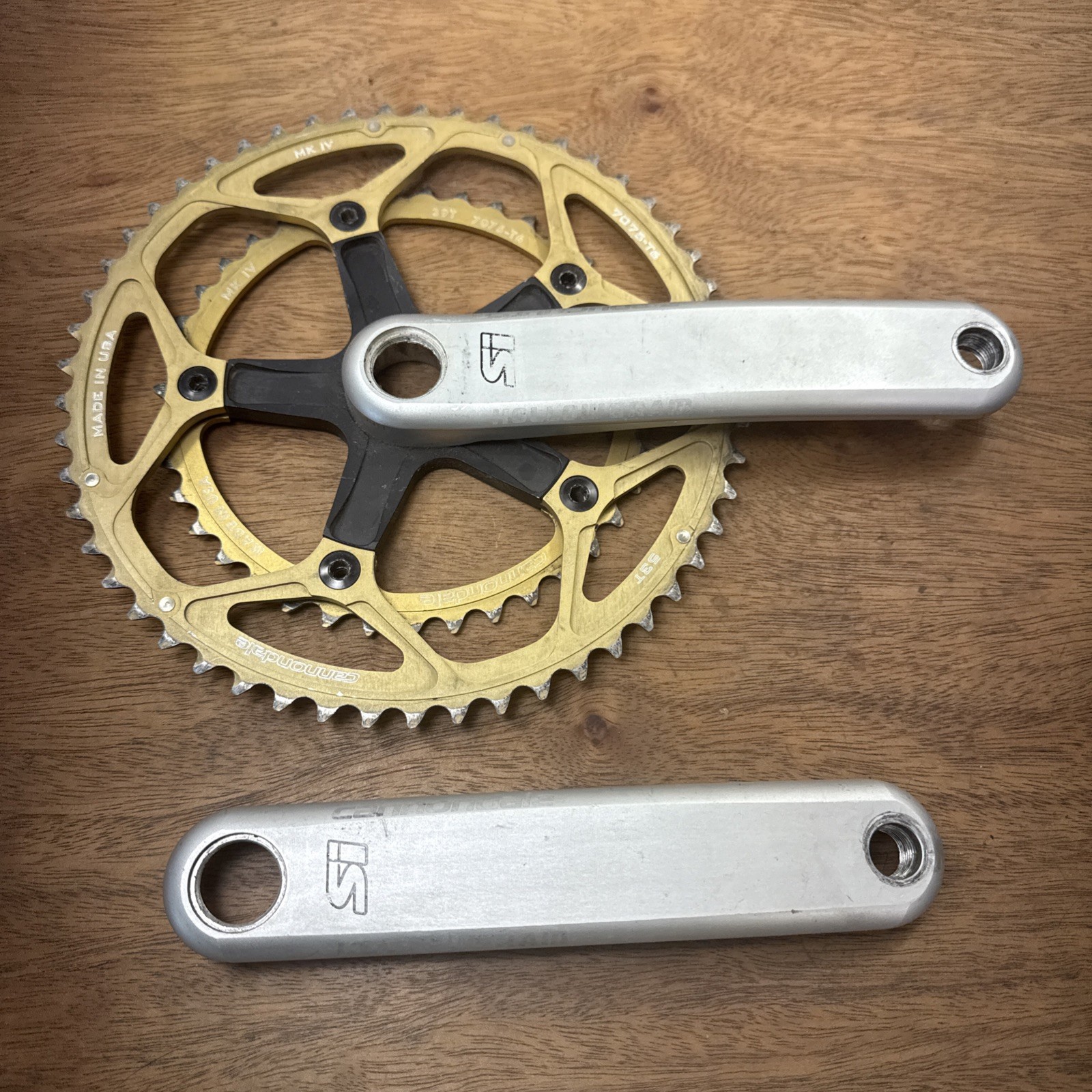 Cannondale Hollowgram SI Crankset 175mm 53-39t 9/10 Speed Silver Gold
