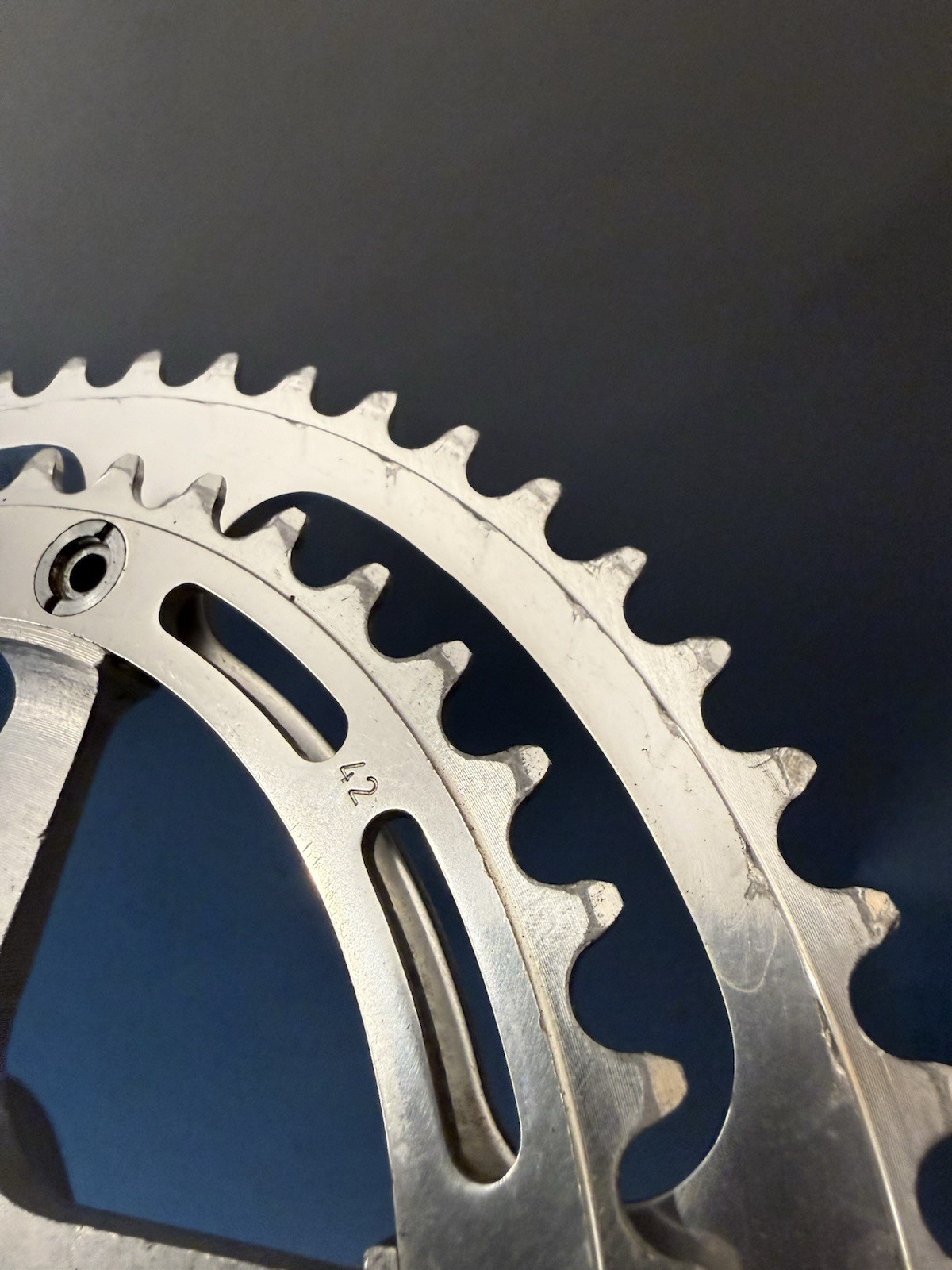 ~ Vintage Campagnolo Nuovo Record Strada Crankset 52/42T 170mm – No Date ~