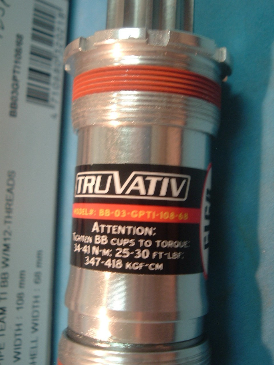 Truvativ Gigapipe Team Ti Sealed Cartridge NEW Bottom Bracket-ISIS 68x108MM -NIB