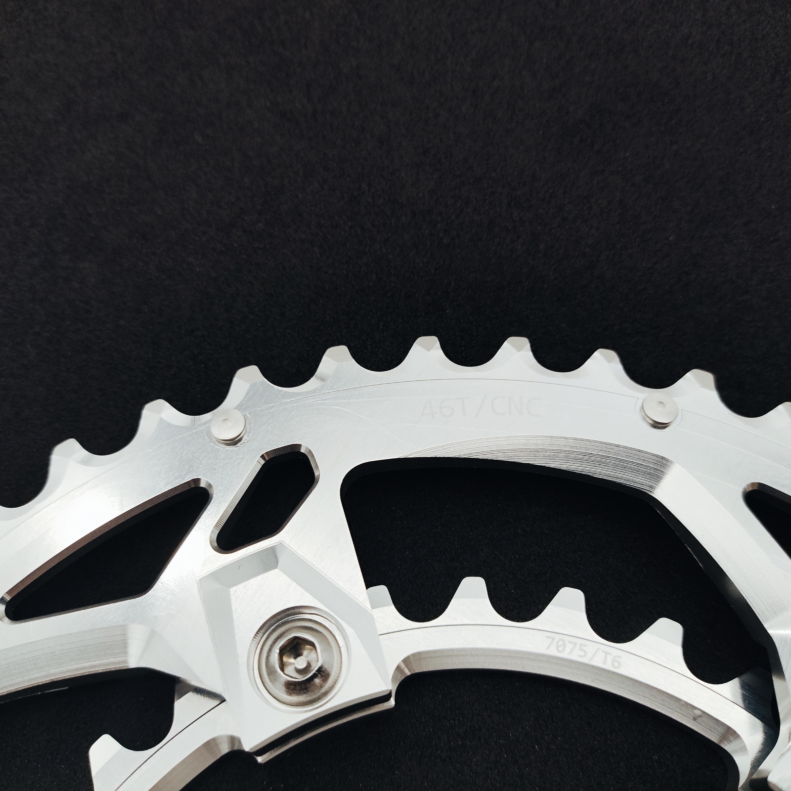 bikinGreen CNC 7075 Chainring 46/30T V4 BCD 110mm 5 Bolts 9-12 Sp Retro Silver