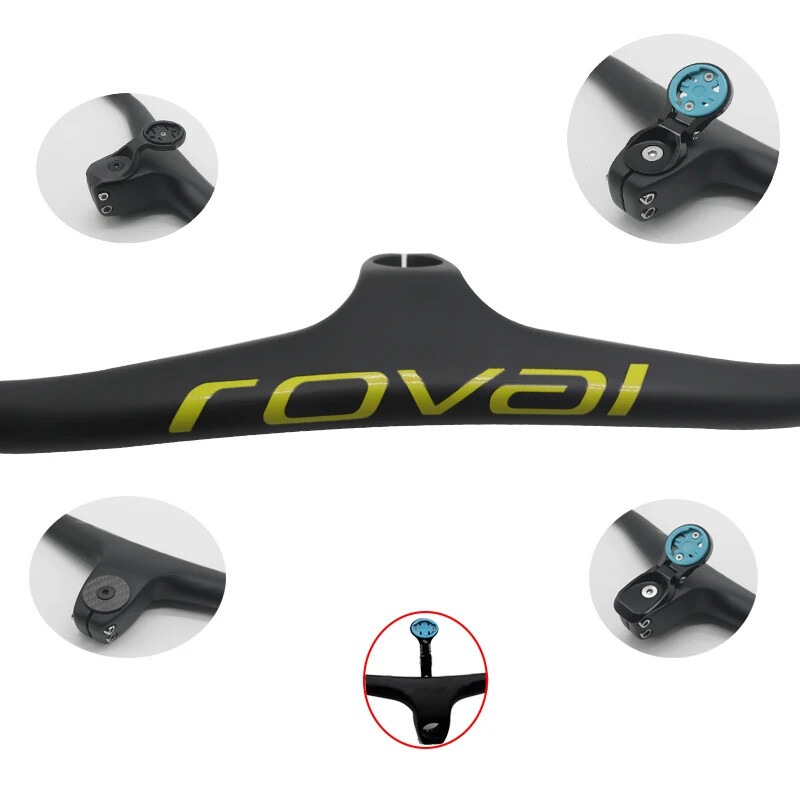 Carbon Fiber MTB Bicycle Handlebar 800mm Integrated Handlebars with Stem 28.6mm
