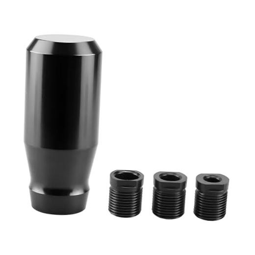 Car Shifter Knob, Aluminum Vehicle Gear Shift Knobs with 3PCS Threaded Black
