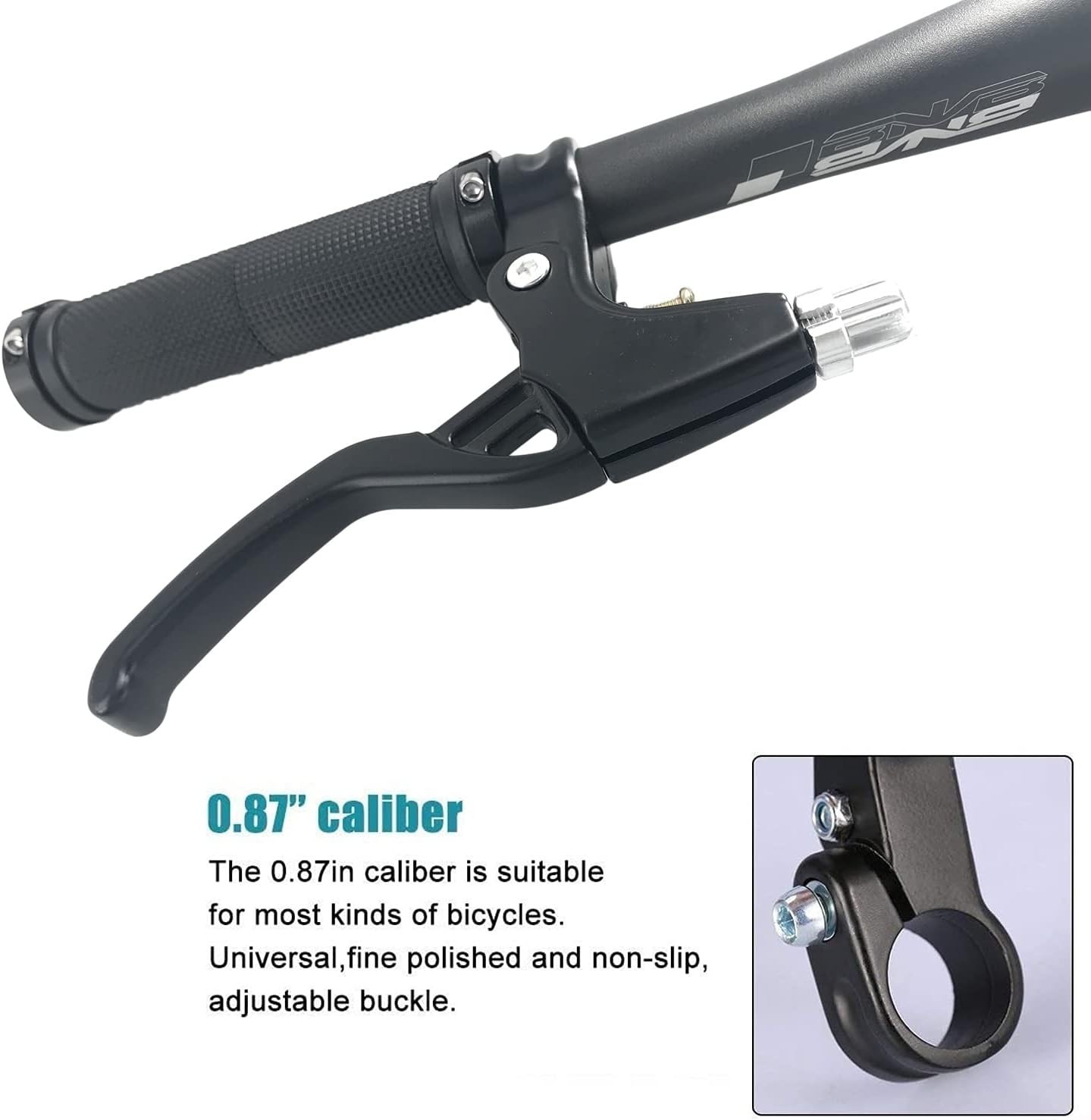 1 Pair Universal Aluminum Alloy Bicycle Brake Levers 2.2cm for MTB BMX Road Bike