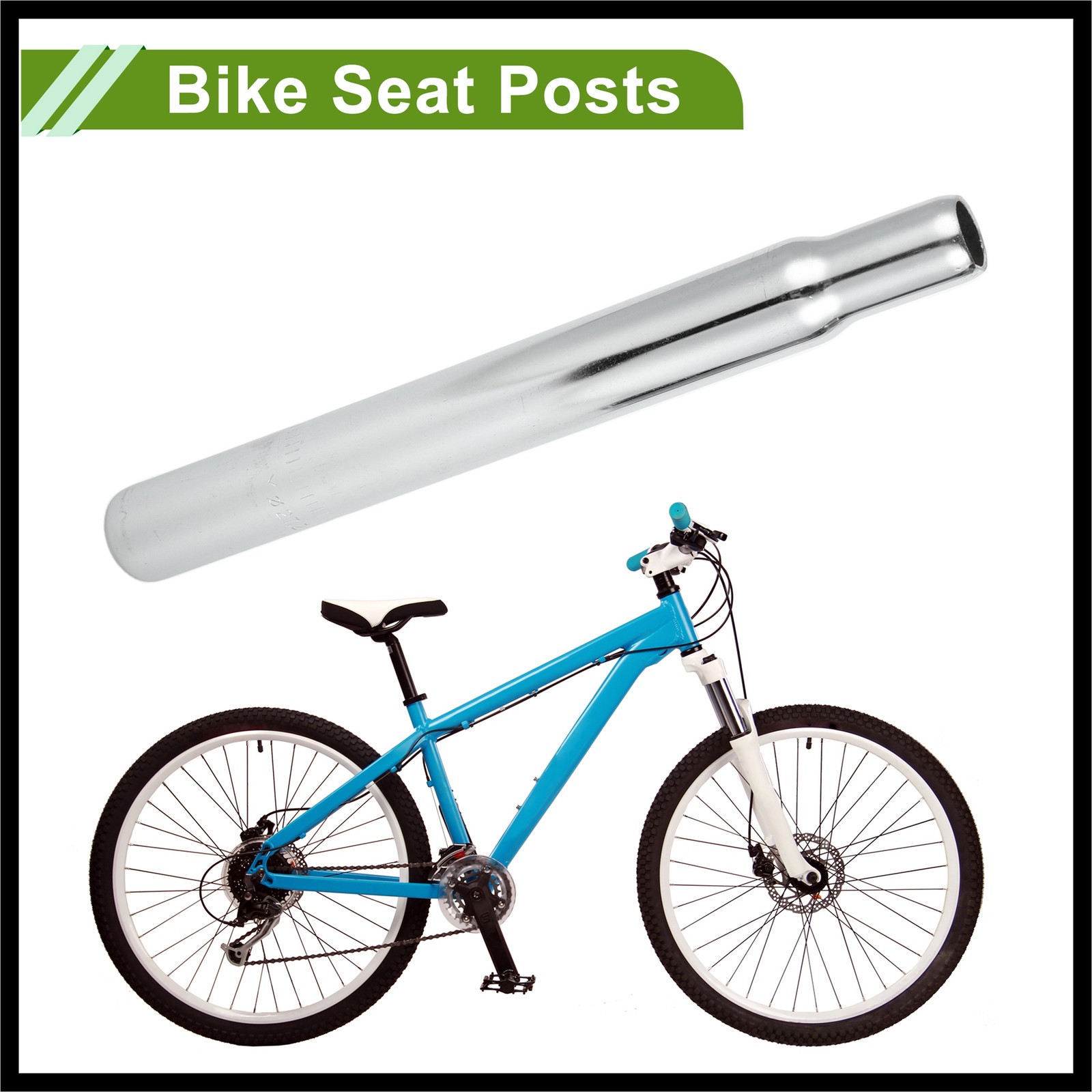 Bike Seat Posts 27.2x250mm Durable Saddle Post Seat Tube Steel