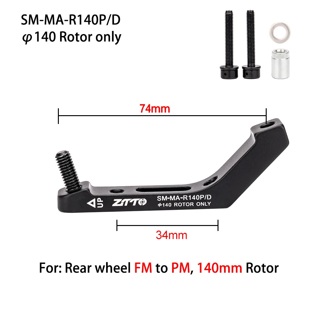 Gravel Road Bike Brake Adapter Flat Mount 34Mm 71Mm to Post Mount 74Mm 140Mm 160