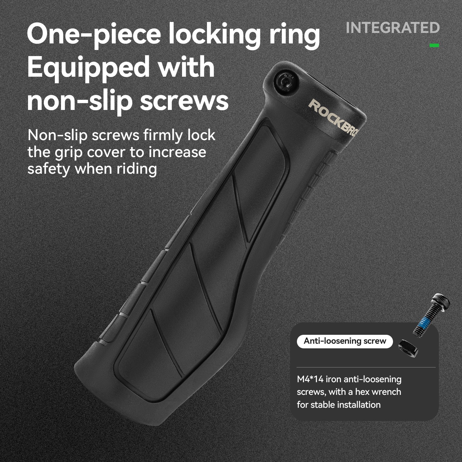 ROCKBROS Bike Grips Ergonomic Non-Slip Comfort Handlebar Grips Single Lock-on