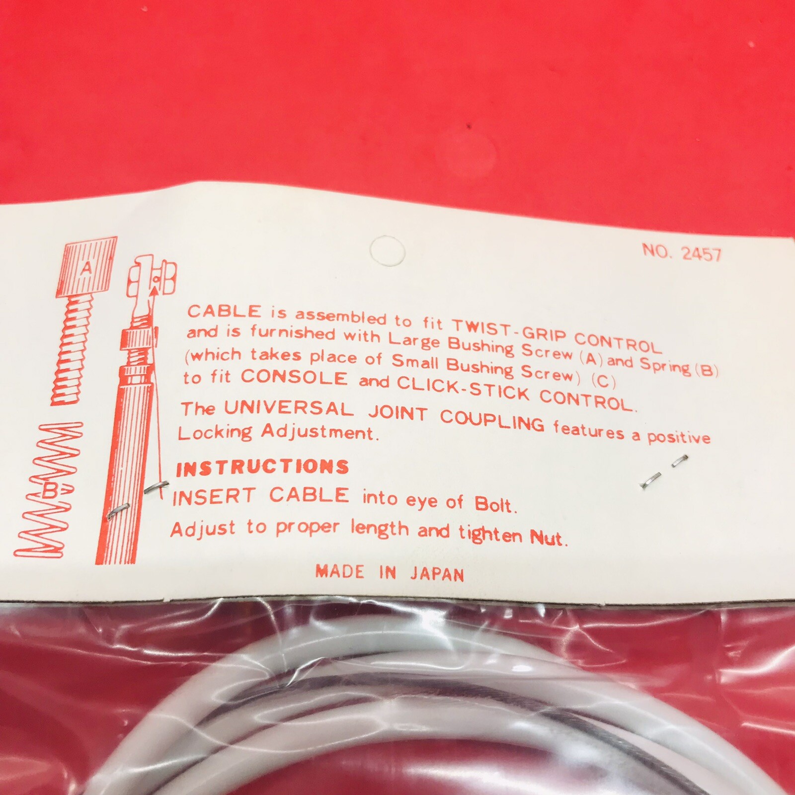 Bicycle Cable CHERRY 151 3-5 SPEED-FITS SHIMANO 3-5 SPEED HUBS & DERAILERS