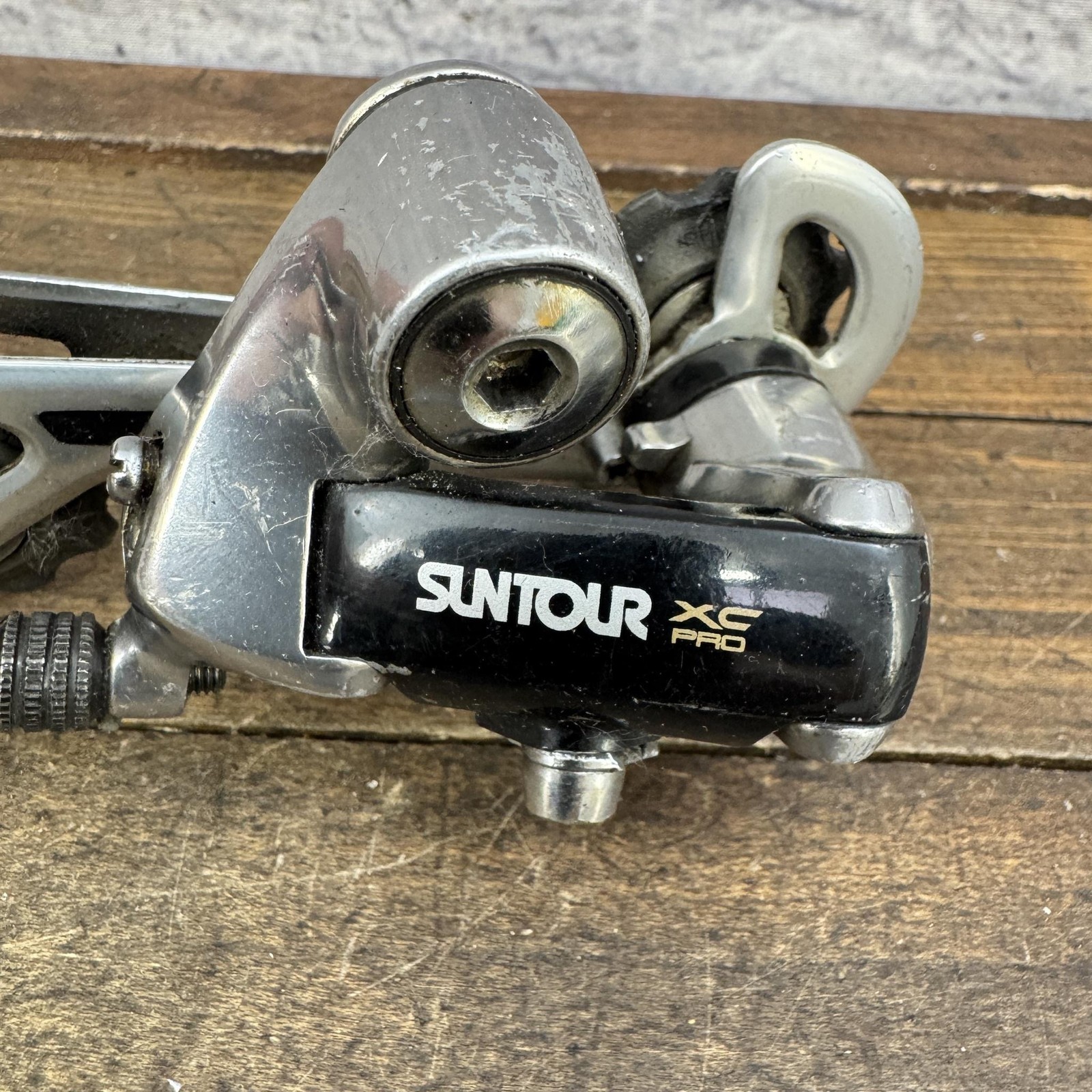 Vintage SunTour XC Pro Rear Derailleur Accushift Plus Black 90s MTB 275g Japan