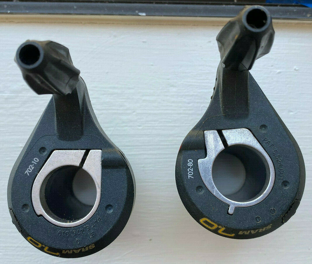 SRAM 7.0 3×8 Front Left and Rear Right Grip Twist Shifters Set MTB Bike Bicycle
