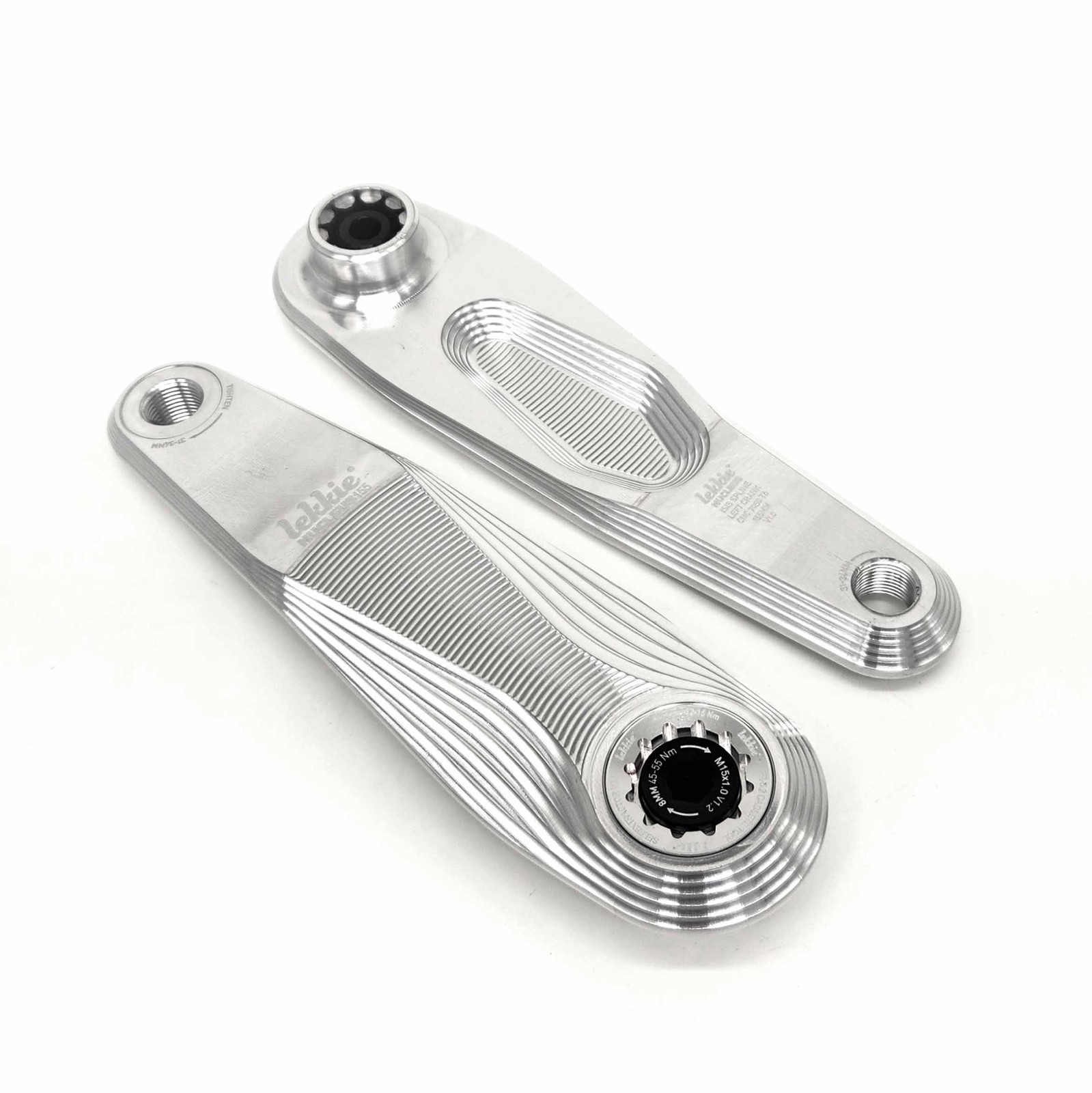 Nucleus ISIS Ebike Cranks – 155mm – Silver-Silver