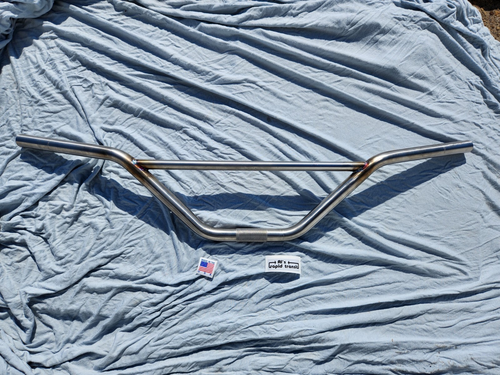 New Al’s Rapid Transit Stainless Steel Cruiser Bars Kos Kruiser BMX KNURLED