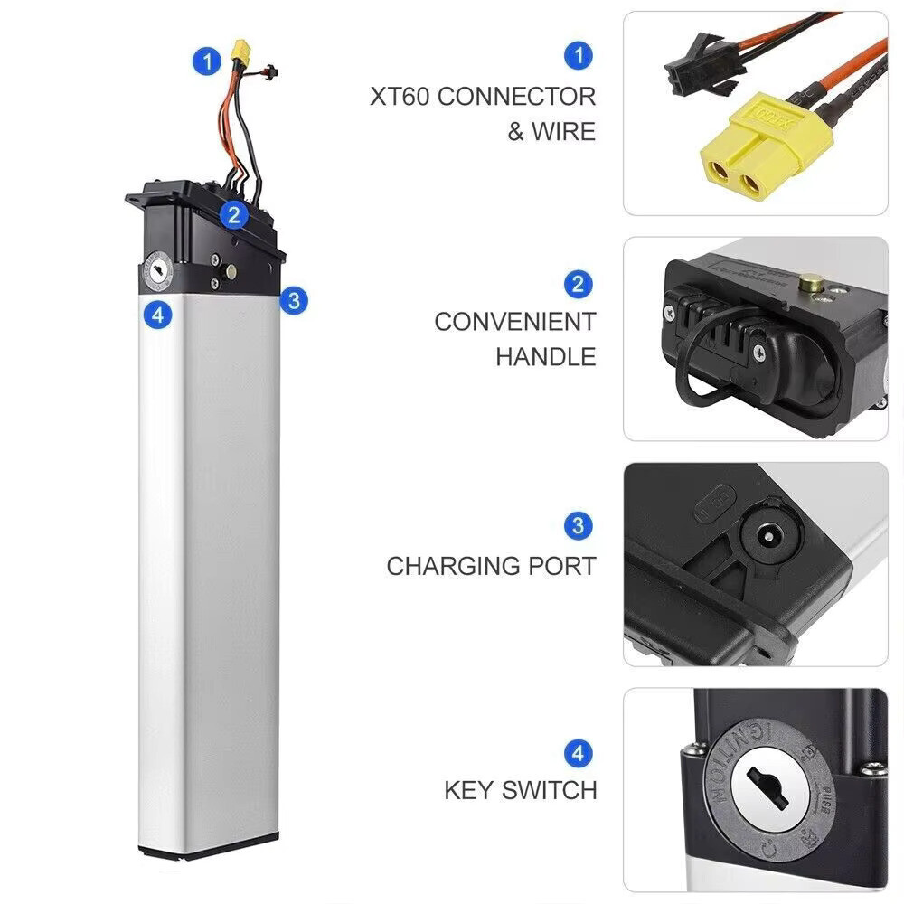 for SAMEBIKE BEZIOR KAISDA 48V 10Ah Electric Bike Li-ion Battery Replacement