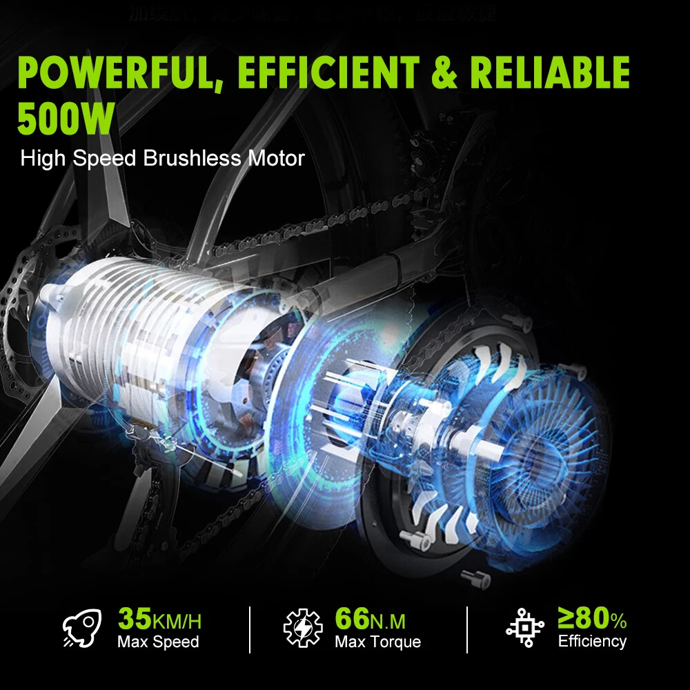 20 26 Inch 36V 48V 500W Rear Cassette Hub Motor Snow E-bike Conversion Kit