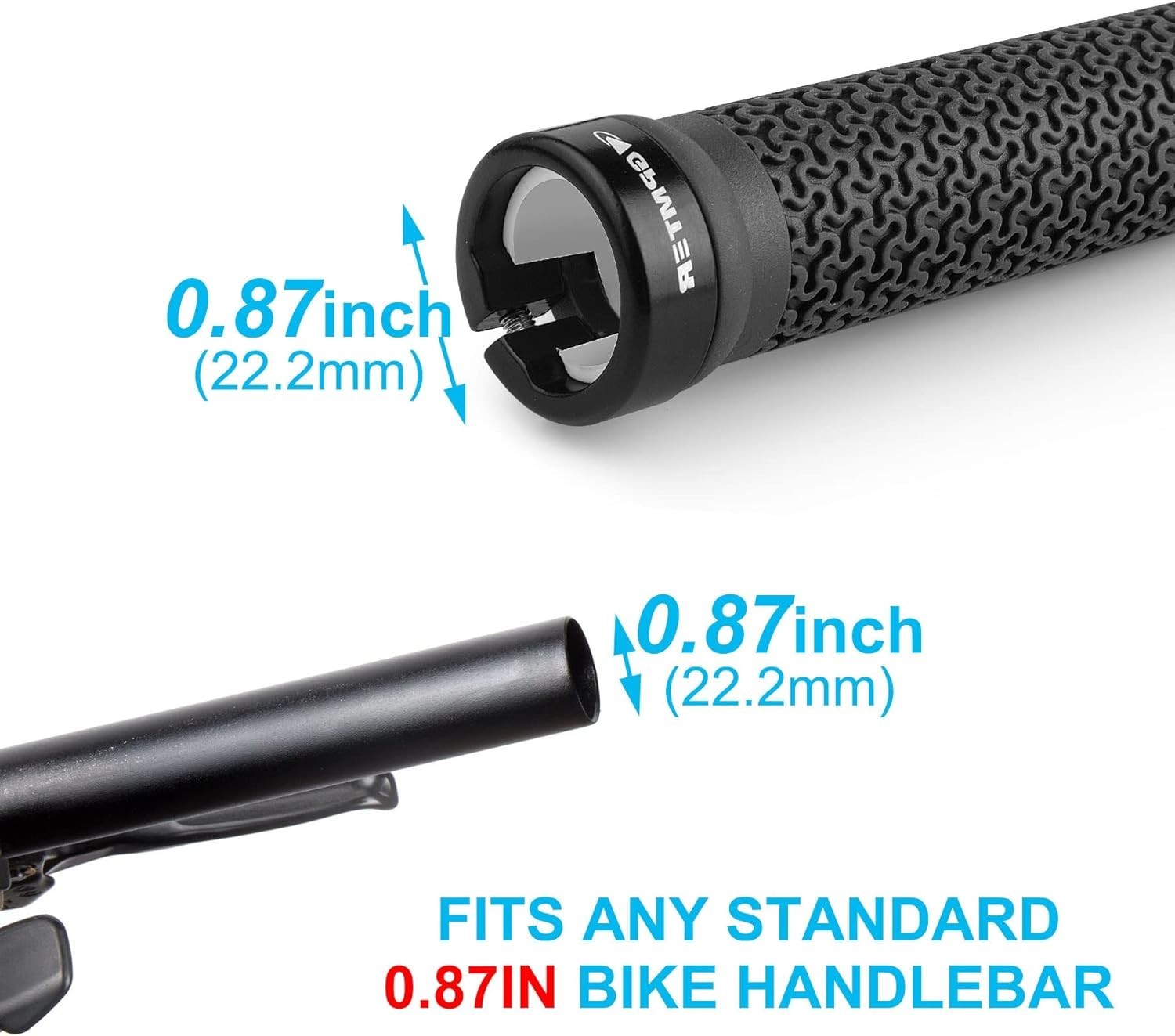 Black Bike Handlebar Grips for BMX, MTB, and Beach Cruisers – 1 Count
