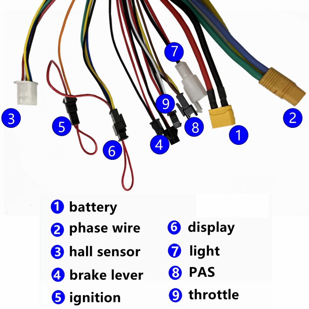 45A Sine Wave/ Square Wave Dual Mode E-bike controller+SW900/VM960/UKC1 display.