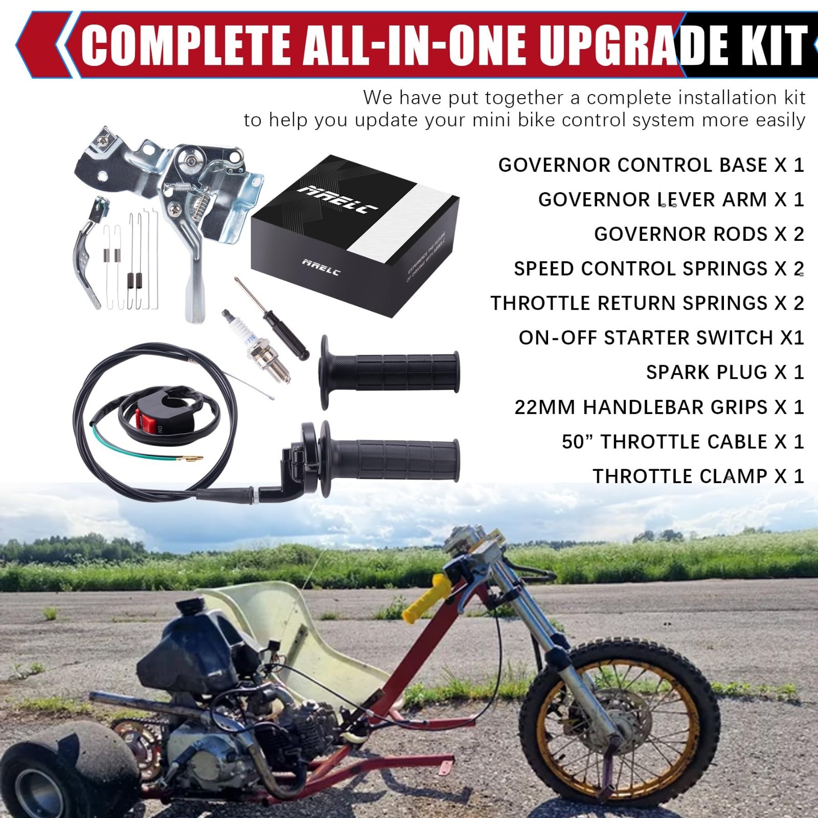 Mini Bike Throttle Control Assembly Kit 7/8″ for Predator 212 196cc Go Kart Till