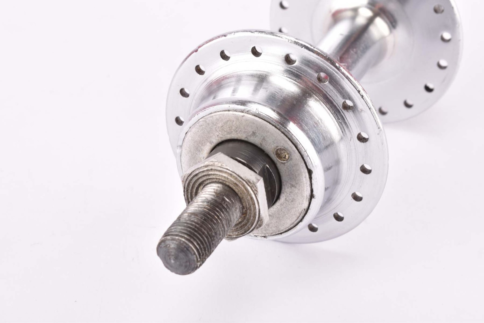 NOS Moyeux MAXI (MAXI-CAR) Chrome plated steel rear Hub with english thread BSA