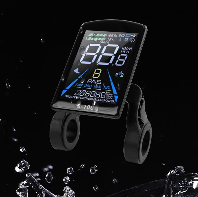 E-Bike Compatible S-100 Smart LCD Color Screen with light wire 5PIN SM plug