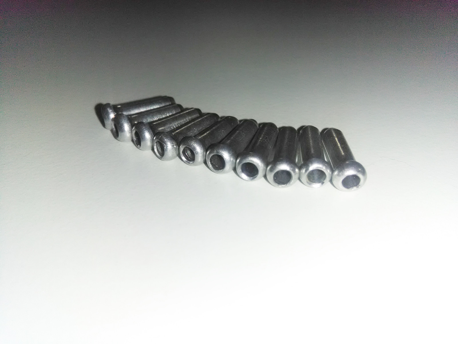 10X Aluminum Silver Bicycle Brake Shift Cable End Crimps