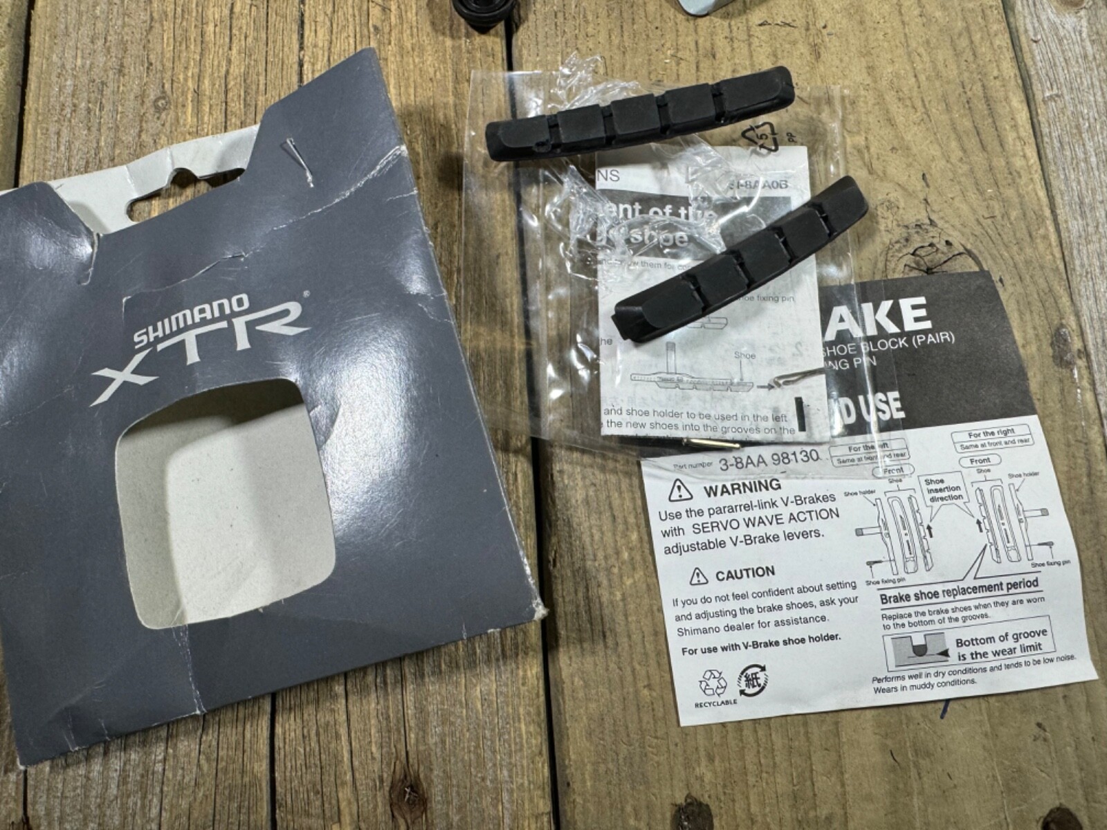SHIMANO XTR Rim Brake Pads BR-M950 BR-M739 USED Set of 2