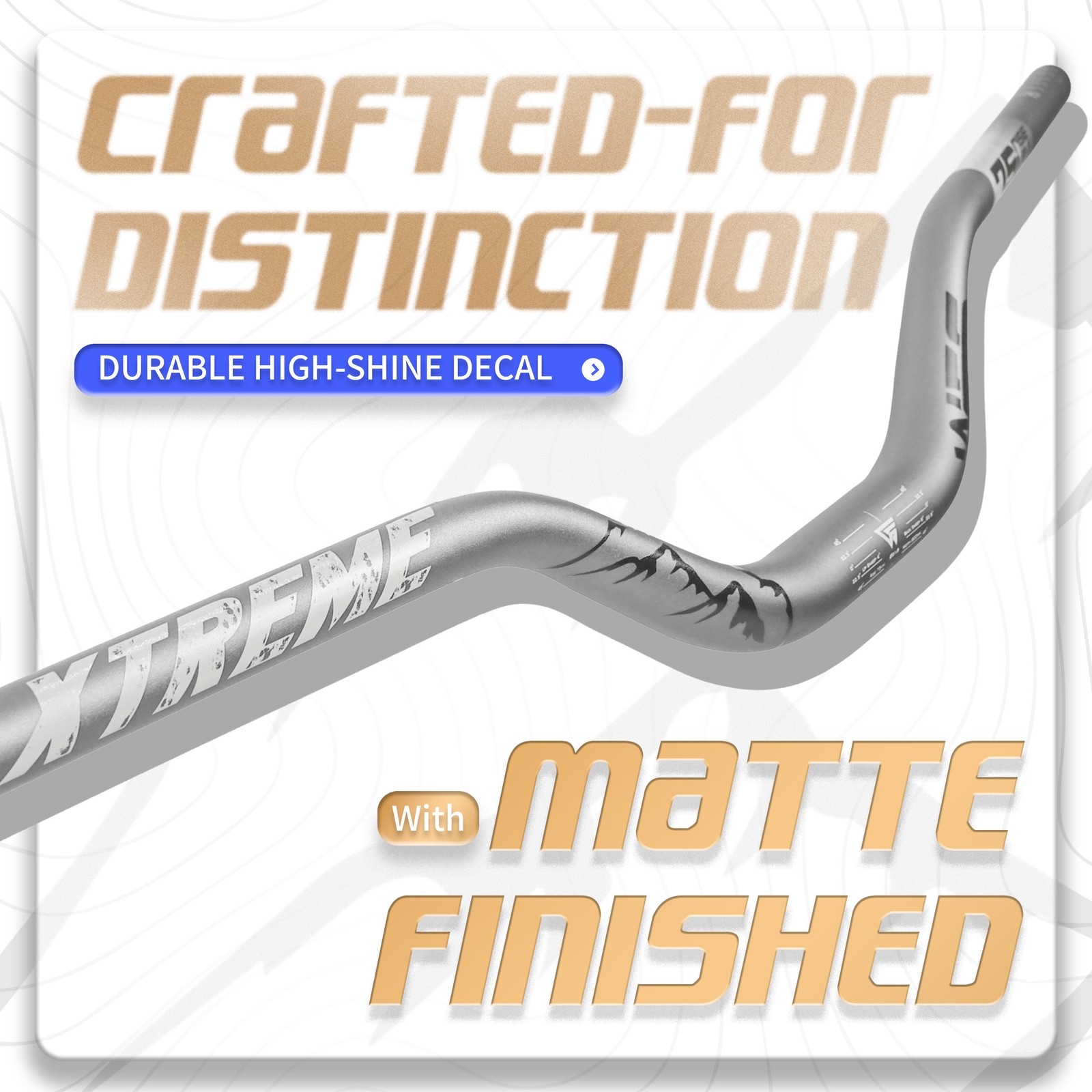 WFS Xtreme 31.8 x 800mm Handlebar 75mm Rise, Silver