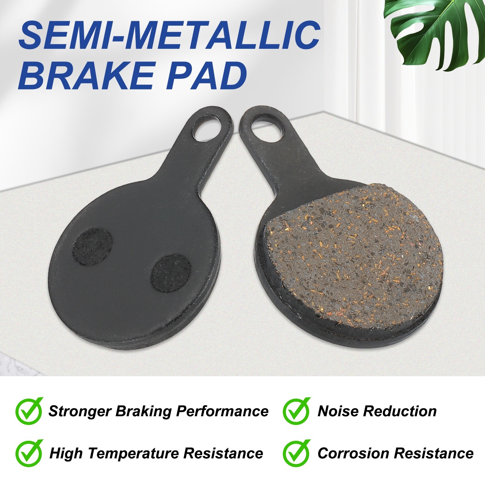 2set Disc Brake Pad 0.89″ x 1.33″ Bike Brake Pads, Black