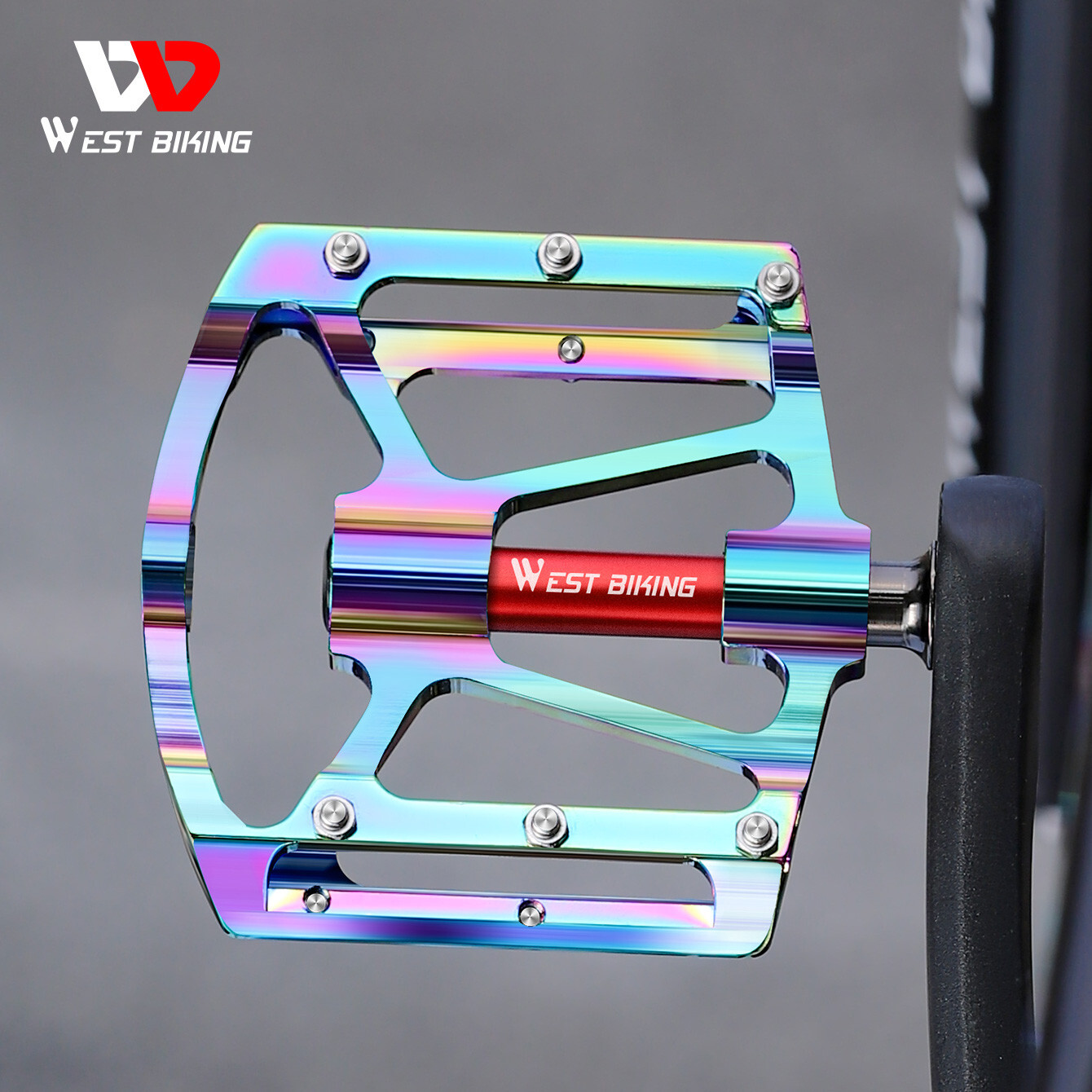 WEST BIKING 3 Sealed Bearing Bicycle Pedals Aluminum Bike Pedals 9/16 in a Pair