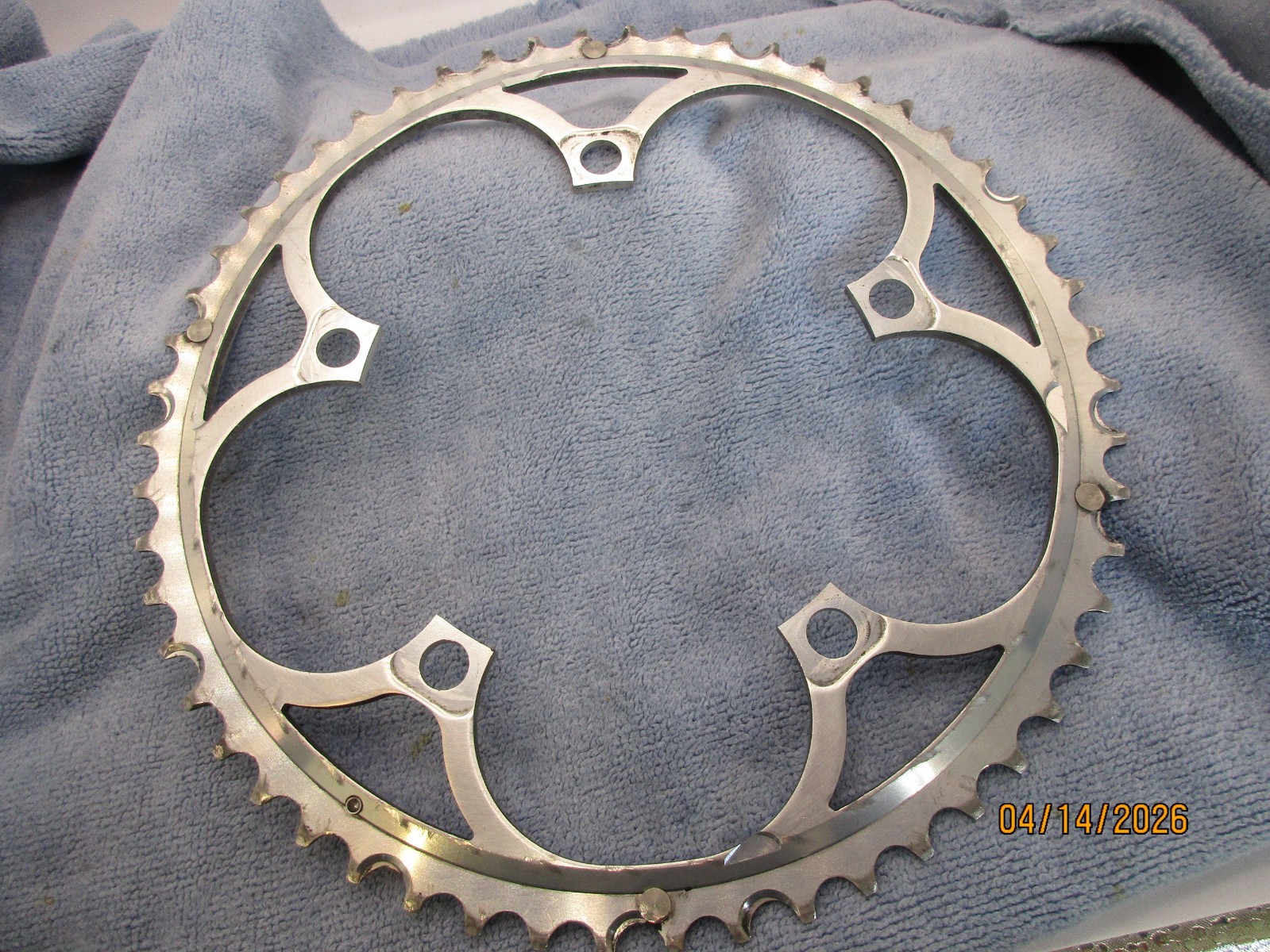 CAMPAGNOLO RECORD 10 SPEED 54/44 TOOTH CHAINRING 135 BCD MADE IN ITALY