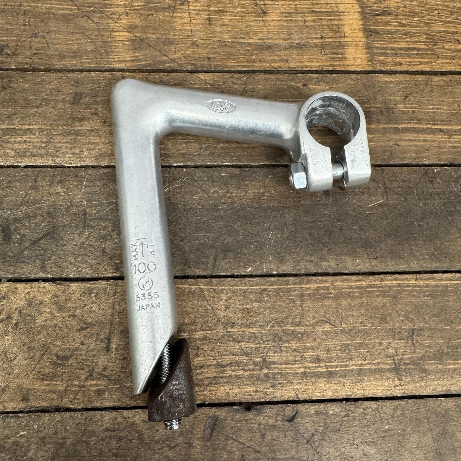 Vintage SR Quill Stem 22.2mm NOS Silver Alloy 100 5355 Japan Road Bike Handlebar