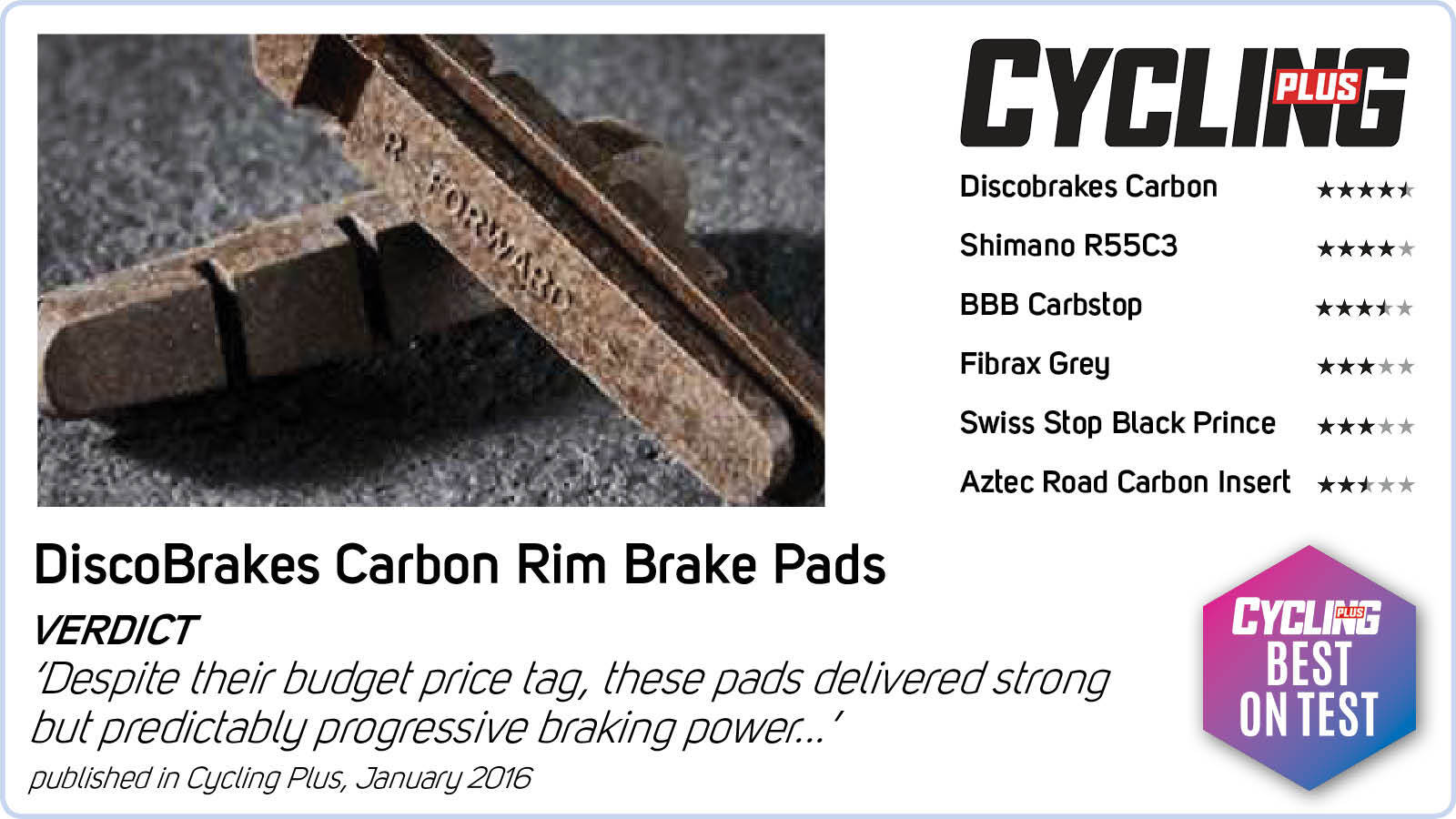 4Pairs Shimano Dura-Ace Ultegra Compat Carbon Ano Holder + Carbon Rim Brake Pads