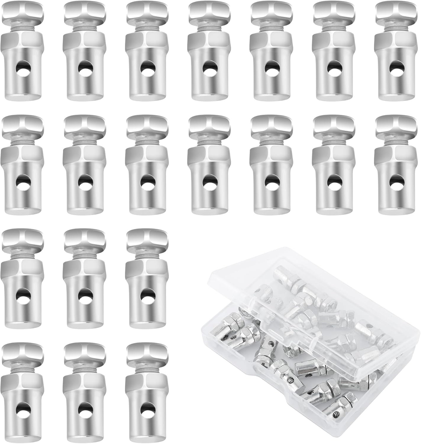 20 Pcs 6Mm Solderless Cable Nipples for Throttle & Brake Cable Ends