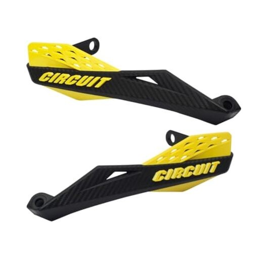 – Fenix Motorcycle Handguards – Durable Carbon-Textured Único yellow