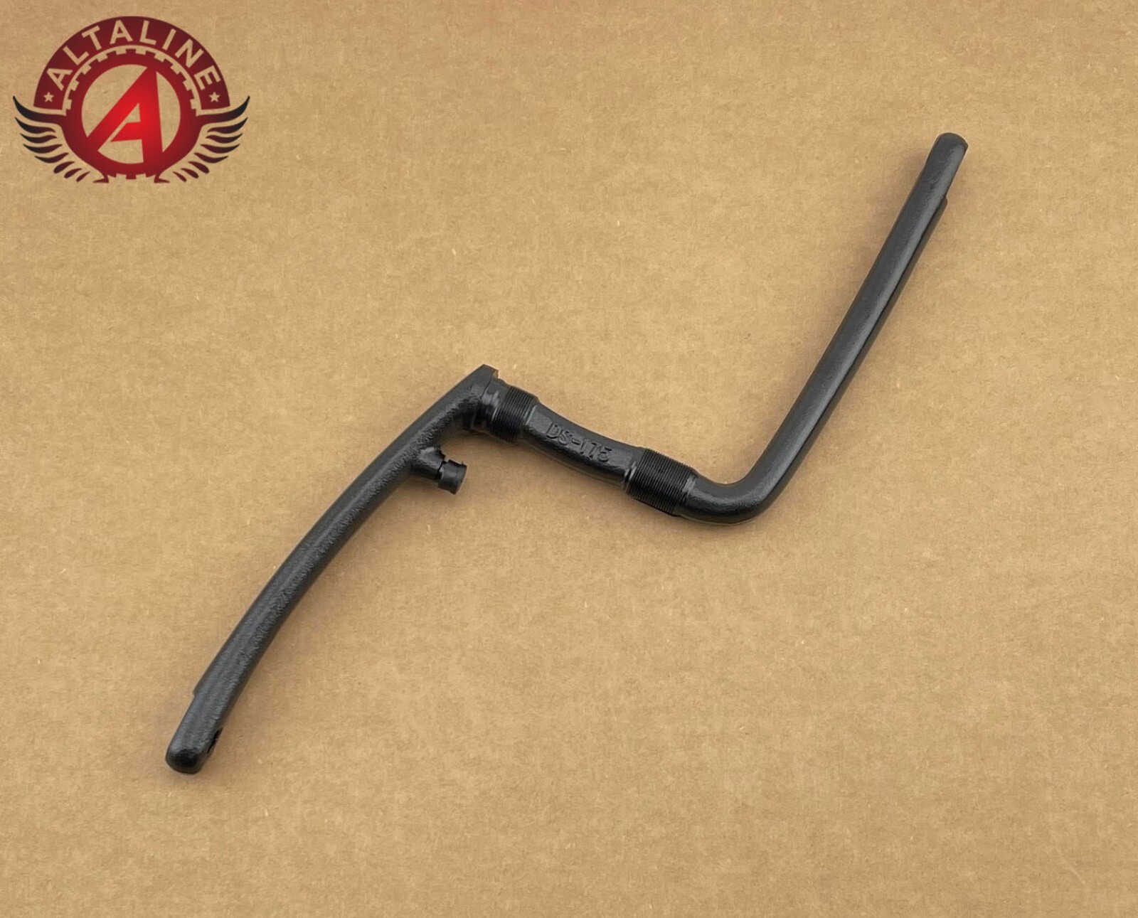 ALTALINE (175MM) BICYCLE STEEL HEAVY-DUTY 1 PIECE CRUISER/LOWRIDER CRANK BLACK.