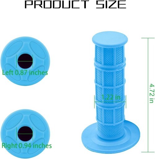 Motorcycle Hand Grips, 2PCS 7/8″ 22mm 24mm Non-Slip So Color: Style 2-Sky Blue