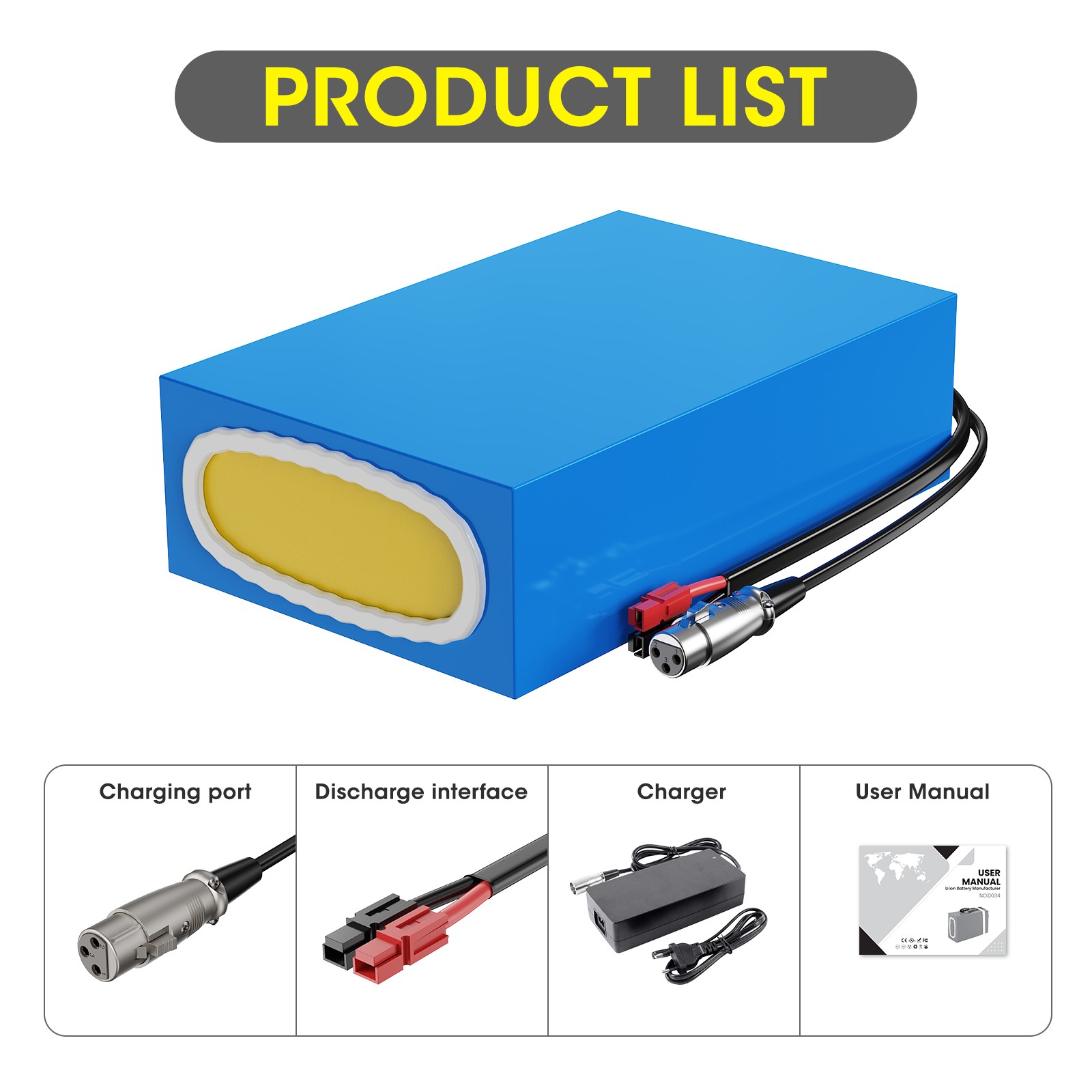 E-bike Battery 72V 40Ah Battery with 100A BMS Lithium Battery for 0-5000W Motor
