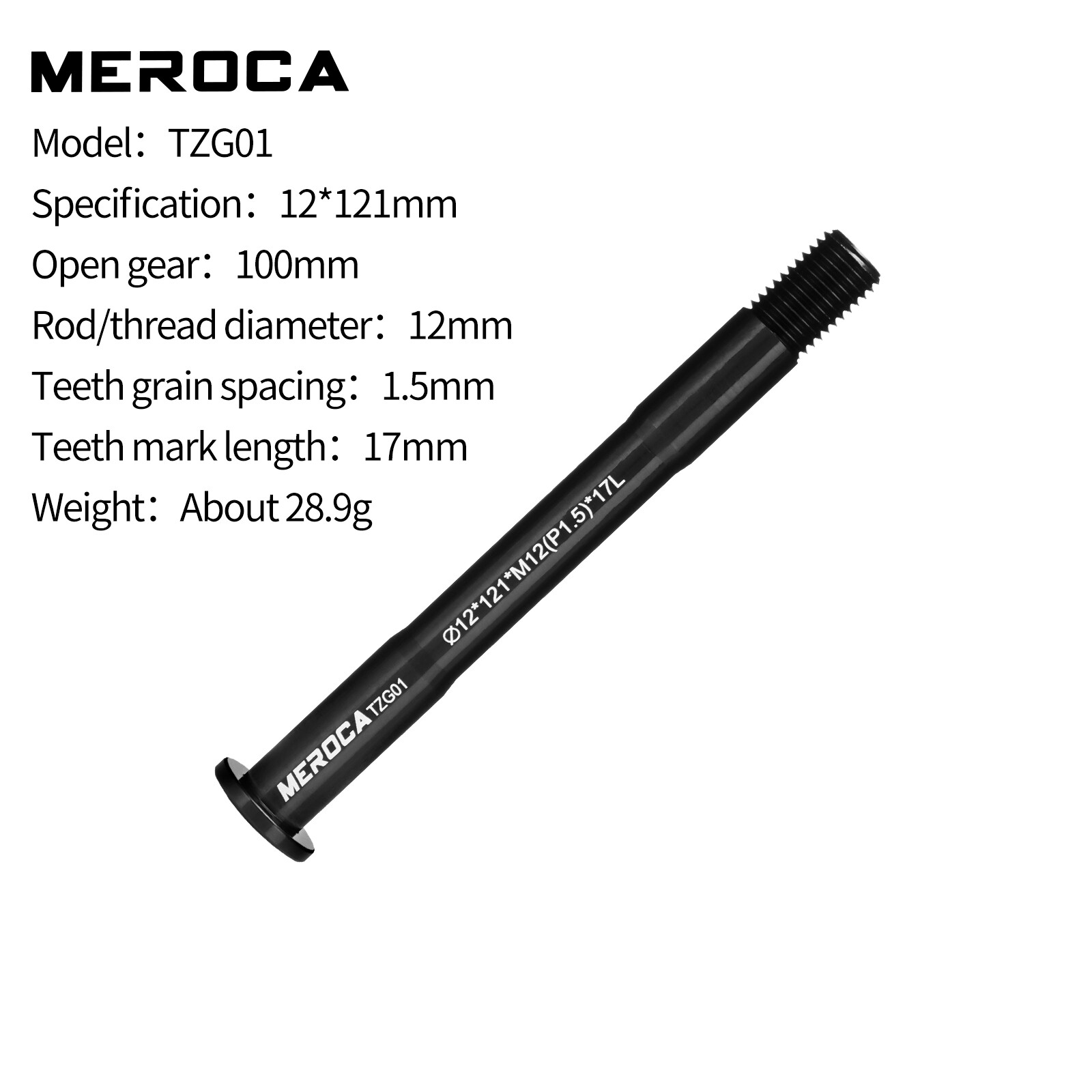 Thru Axle Rear Hub Front Fork Shaft Skewers 12/15* 121-181L* M12-15(P1.5)* 9-19L