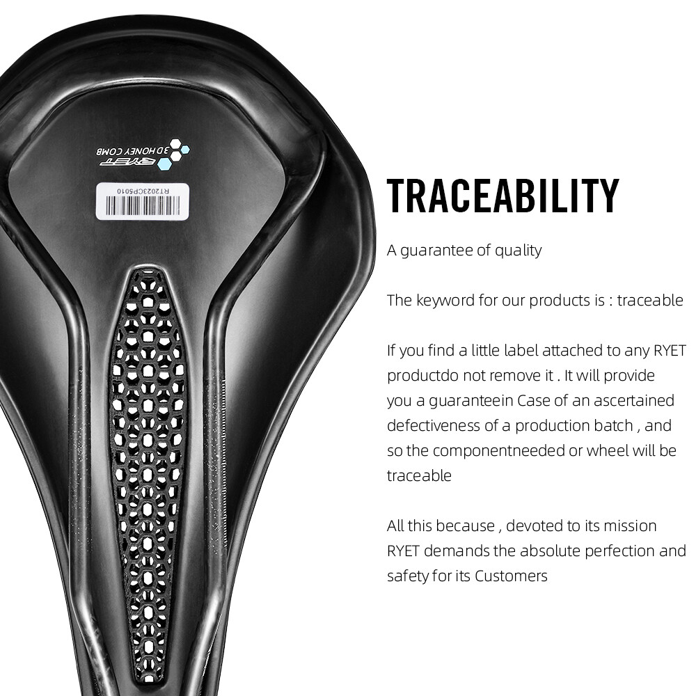 3D Printed Bike Saddle Carbon Fiber Base for Mountain Road Gravel Bicycle 145mm