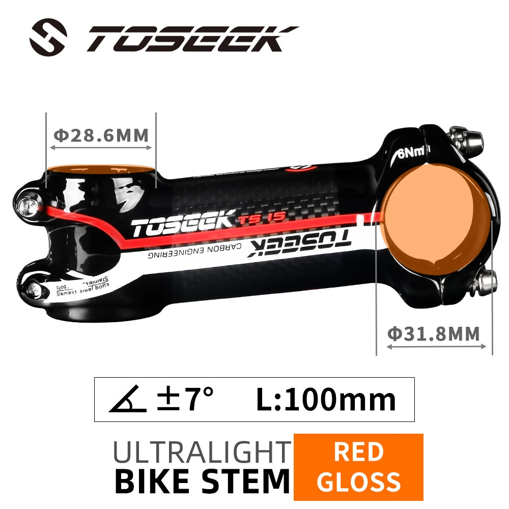 Carbon Stem 70/90/100mm Bike Power Handlebar Stem 7 Degree 31.8mm MTB Bike Stem