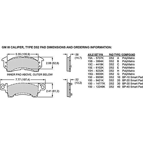 Wilwood Caliper GM D52 – Piston – 2.75in Piston – 1.00 Rotor